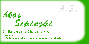 akos sipiczki business card